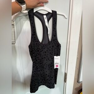 Stori Charcoal Leopard Racerback Tank Top